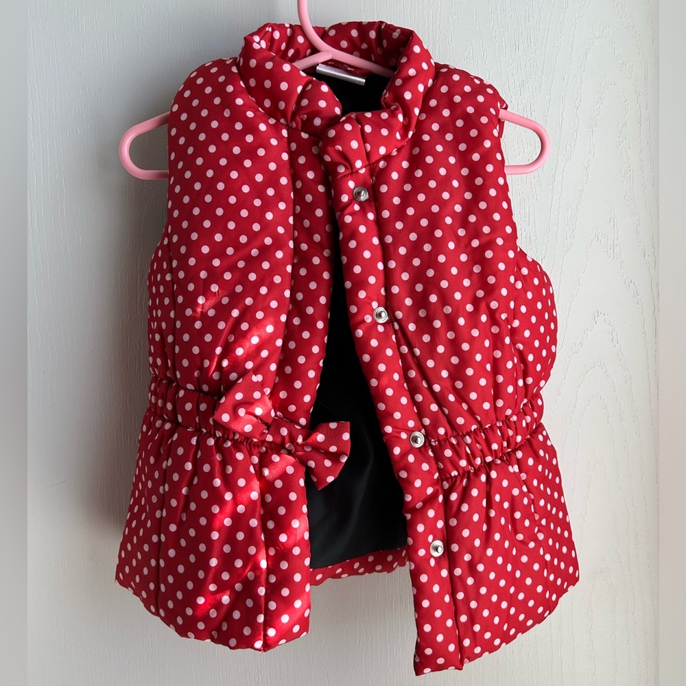 Nursery Rhyme Play polka dot puffer vest 24m
